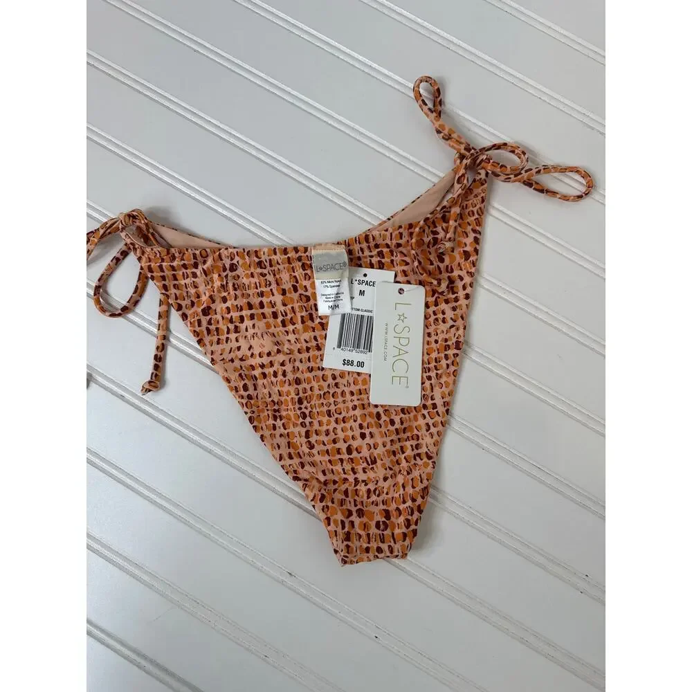 NWT L Space Rebel Striped Swim Top & Brittany Bikini Bottom Surf BUNDLE Size M